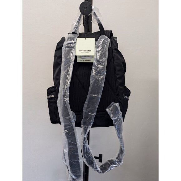 Burberry Ladies Medium Rucksack Eco Nylon Logo Print Backpack Black main image 9